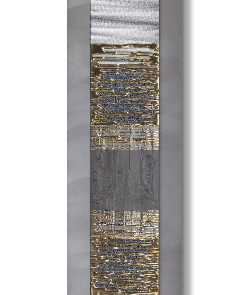 Echo Luxe Grey and Gold Set - Silver Wall Art, Contemporary Art UK